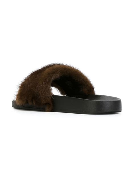 givenchy mink slides replica|Givenchy Mink Fur Trim Slides .